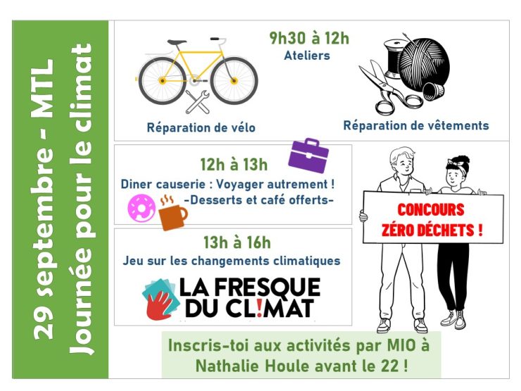 Programmation de la journée du climat à Montréal