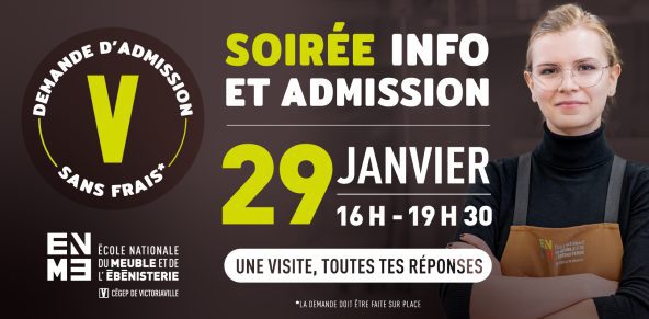 visuel dans les tons de gris où on voit une étudiante les bras croisés avec les infos