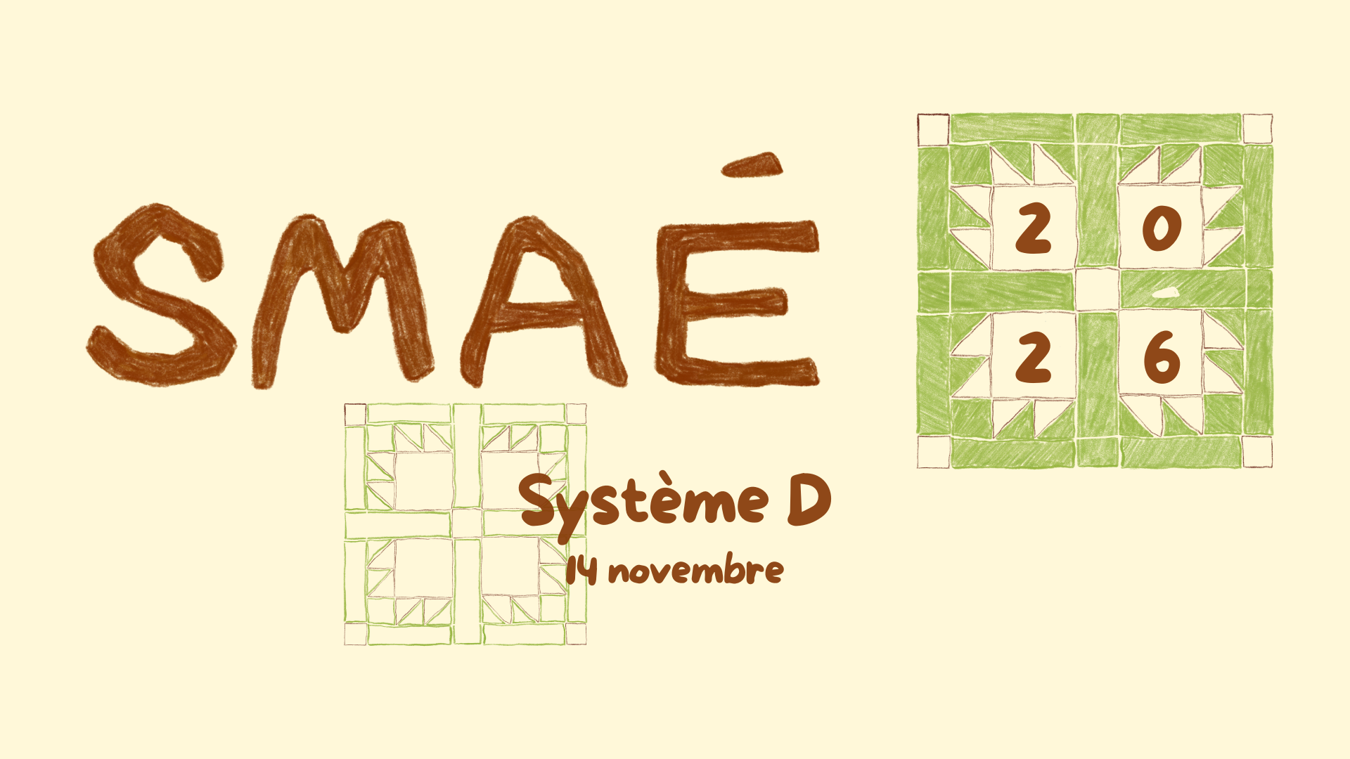 visuel créé par les élèves pour le SMAÉ du 14 novembre 2026 système D