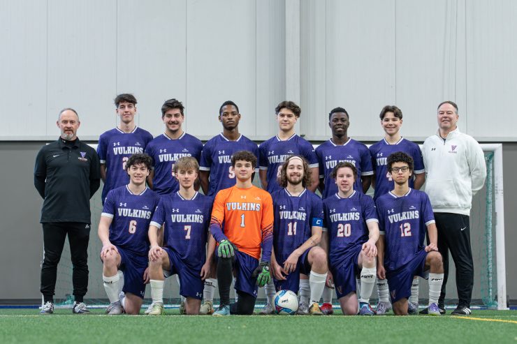 photo d'équipe des Vulkins soccer intérieur masculin