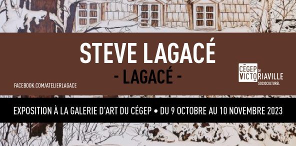 visuel annonçant l'expo de Steve Lagacé, dans les tons de brun