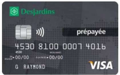 Desjardins prépayée Visa