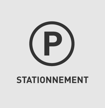 Signe d'un P dans un cercle pour stationnement