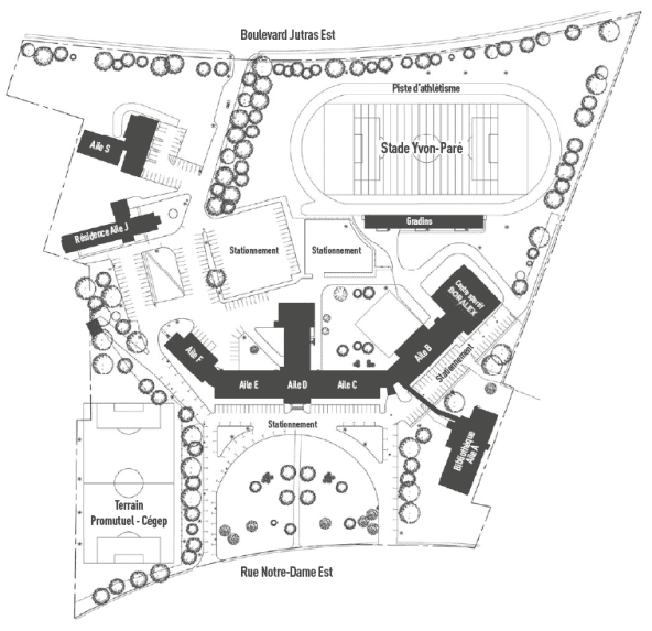 Plan pavillon central